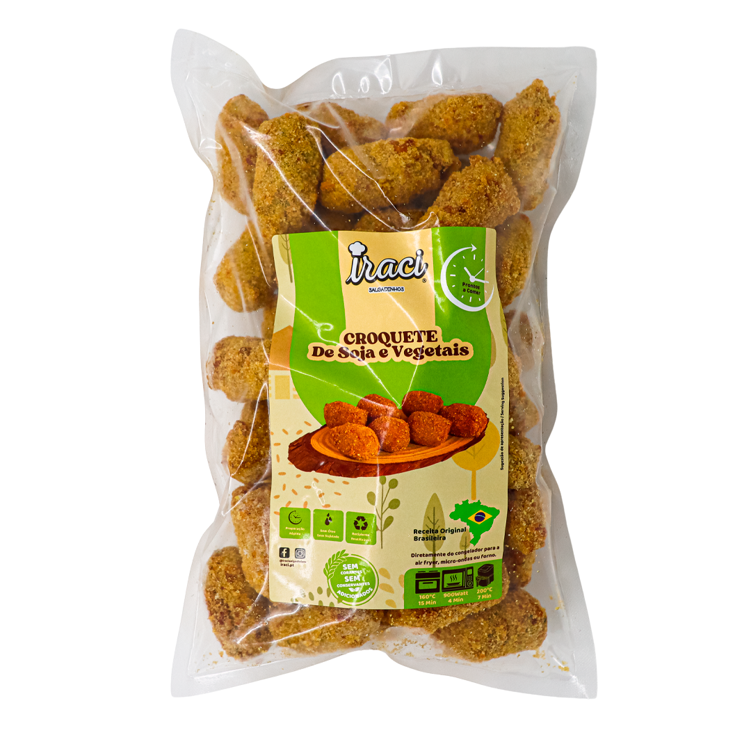 Mini Croquete de Soja e Vegetais 20gr saco 2kg (100UN)