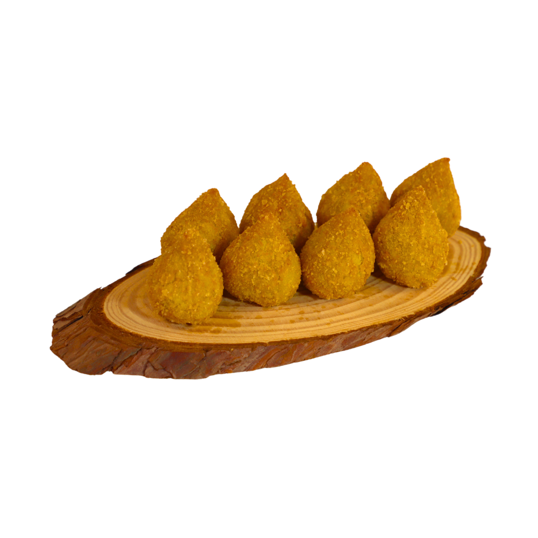 Mini Coxinha de Abóbora e Leite de Côco Pronto a Comer